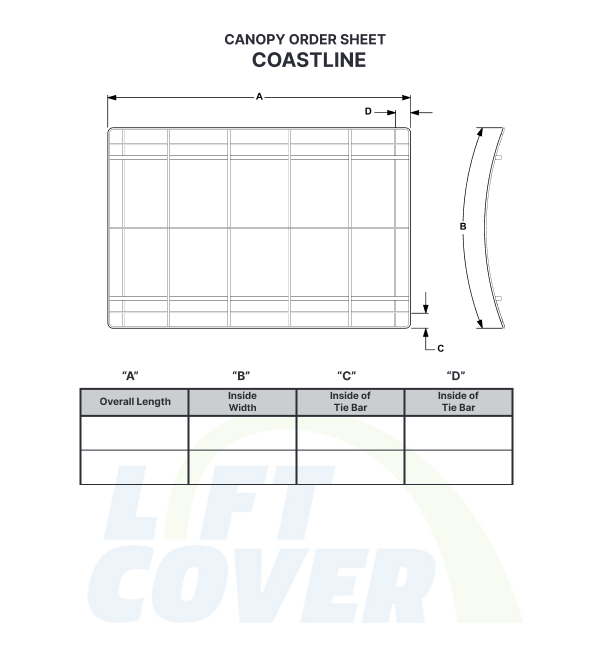 Coastline Boat Lift Canopy Cover